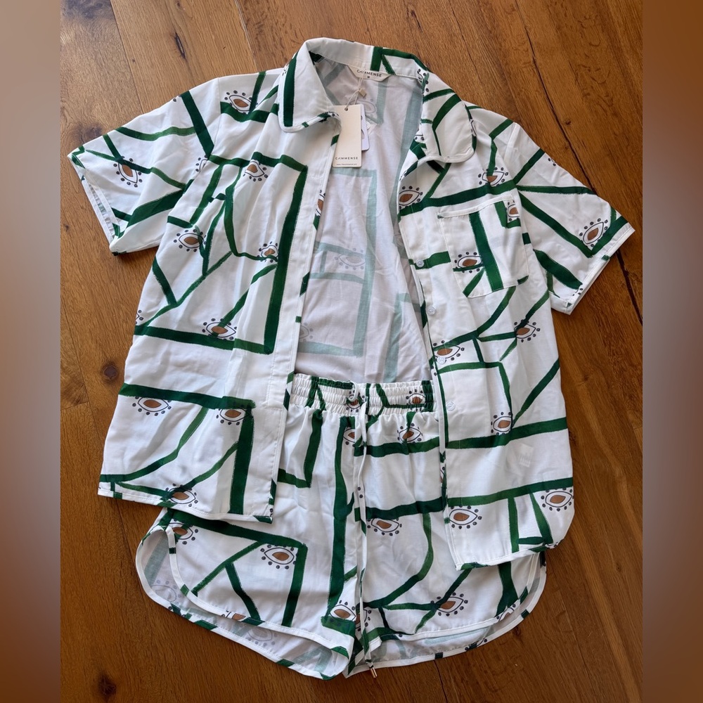 Commense Print Drawstring Shorts Set - Picture 3 of 3